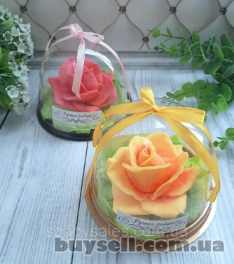Ароматна мильна троянда в прозорому куполі., Ровно, 125 грн