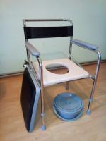 стул-кресло-туалет \нержавейка\с регул. по высоте(новый) для инвалидов