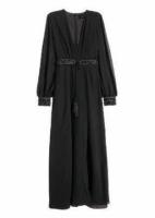 Платье вечернее шифоновое с бисером черное новое H&amp;M размер EVR34 