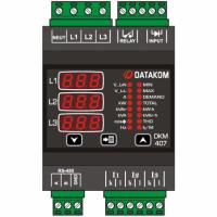 DATAKOM DKM-407 Аналізатор електричної мережі,  DIN рейка,  THD,  RS-4