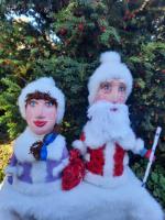 Дед Мороз и Снегурочка креативные изделия ручной работы