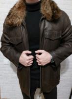 Зимняя куртка с натуральной кожы