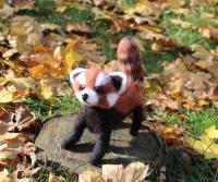 Красная Панда игрушка валяная из шерсти интерьерная подарок сувенир