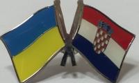 Значок прапор України та Хорватії