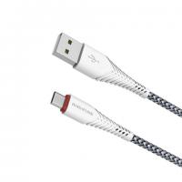 Кабель  USB TO TYPE-C Borofone BX25 Powerful 3A, 1M,  Nylon,  TPE Conn