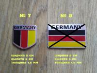 Наклейки на авто Флаг Германии алюминиевые на авто-мото
