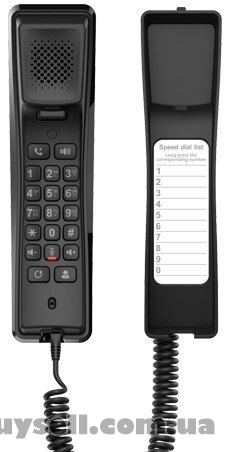 Fanvil H2U, готельний sip телефон, 2 SIP аккаунтa, PoE