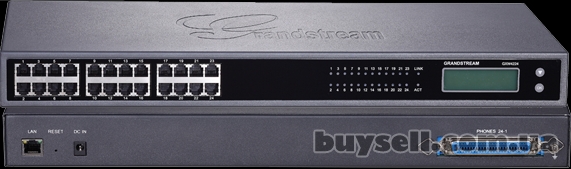 Grandstream GXW4224,  голосовий ip шлюз,  24xFXS,  1xLAN,  (1GbE) Giga