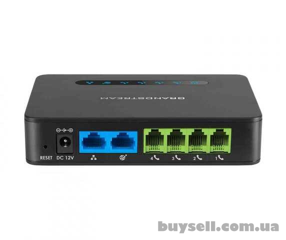 Grandstream HT814,  телефонний адаптер,  4xFXS,  1xLAN,  1xWAN,  (1GbE