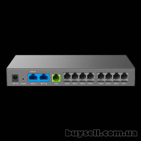 Grandstream HT881, голосовий ip шлюз, 2хRJ-45, 1x FXS, 8x FXO