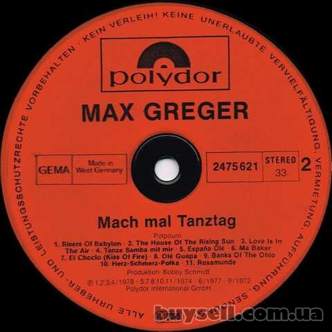 Jazz LP Max Greger – Mach Mal Tanztag
