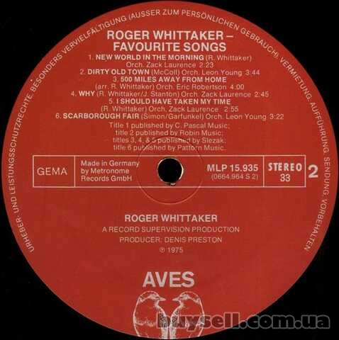 Roger Whittaker – My Favourite Songs – LP