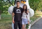 Белый Мишка Гиганских размеров Аниматор на экспрес поздравление