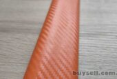 Карбоновая пленка оранжевая 125х29. 5 см