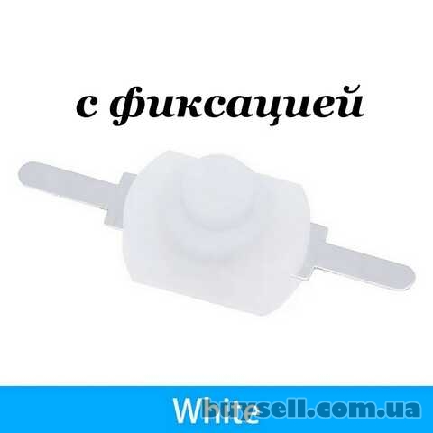 Кнопка белая с фиксацией вкл. выкл