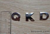 Металлические буквы Q . K . D на кузов авто