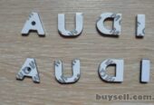 Металлические буквы на авто AUDI Ауди