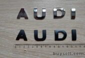 Металлические буквы на авто AUDI Ауди