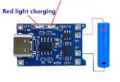 Модуль зарядного устройства для литиевых батарей TP4056 USB type-C
