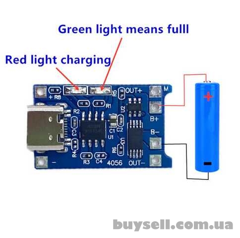 Модуль зарядного устройства для литиевых батарей TP4056 USB type-C