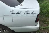 Наклейка One Life. One Love – одна жизнь одна любовь на авто Чёрная