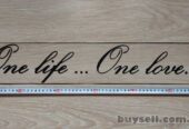 Наклейка One Life. One Love – одна жизнь одна любовь на авто Чёрная