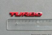 Наклейка Turbo Красная Металлическая турбо
