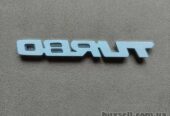 Наклейка Turbo Серебро Металлическая на авто