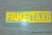 Наклейка на авто-мото FakeTaxi светоотражающая
