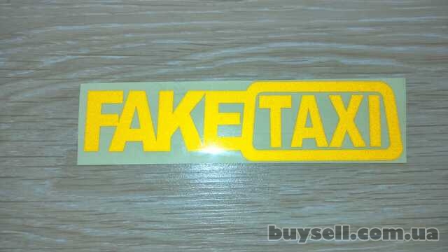 Наклейка на авто-мото FakeTaxi светоотражающая