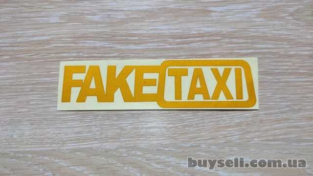 Наклейка на авто-мото FakeTaxi светоотражающая
