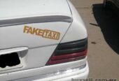 Наклейка на авто-мото FakeTaxi Жёлтая светоотражающая