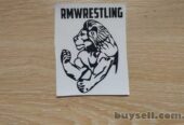 Наклейка на авто-мото Лев rmwrestling Чёрная