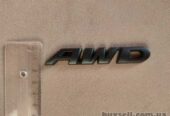 Наклейка на авто AWD Металлическая чёрная не ржавеет