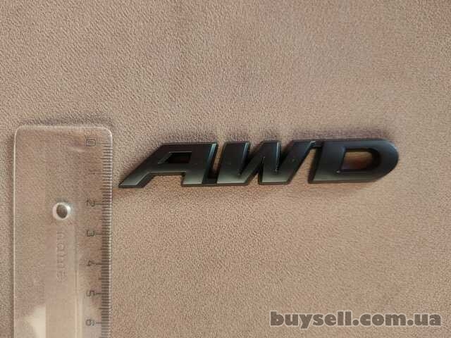 Наклейка на авто AWD Металлическая чёрная не ржавеет
