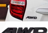 Наклейка на авто AWD Металлическая чёрная не ржавеет