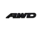 Наклейка на авто AWD Металлическая чёрная не ржавеет