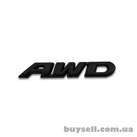 Наклейка на авто AWD Металлическая чёрная не ржавеет