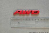Наклейка на авто AWD Металлическая красная не ржавеет