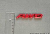 Наклейка на авто AWD Металлическая красная не ржавеет