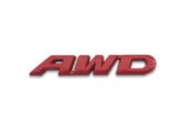 Наклейка на авто AWD Металлическая красная не ржавеет