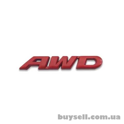 Наклейка на авто AWD Металлическая красная не ржавеет