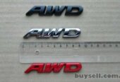 Наклейка на авто AWD Металлическая не ржавеет