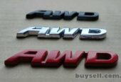 Наклейка на авто AWD Металлическая не ржавеет