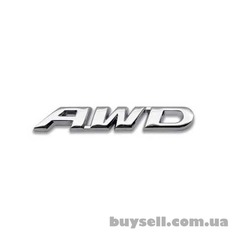 Наклейка на авто AWD Металлическая серебро не ржавеет