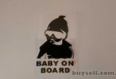 Наклейка на авто Baby on board Чёрная