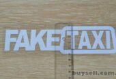 Наклейка на авто FakeTaxi Белая
