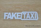 Наклейка на авто FakeTaxi Белая