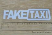 Наклейка на авто FakeTaxi Белая