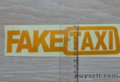 Наклейка на авто FakeTaxi желтая светоотражающая